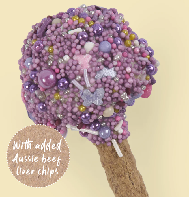 Barney's Barkery Dog Cake Pop - Pink/Purple