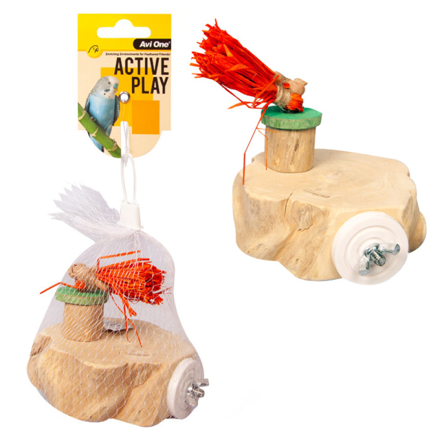 Timber Block Platform Enrichment Bird Toy