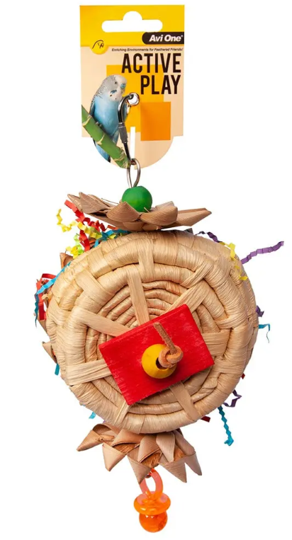 Basket with Palm Flowers Bird Toy