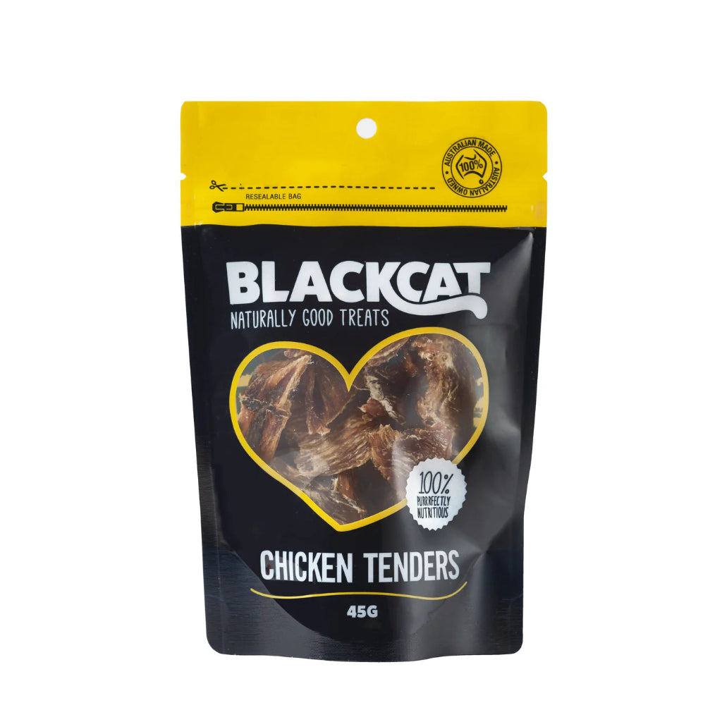 Black Cat Chicken Tenders Cat Treats 45g