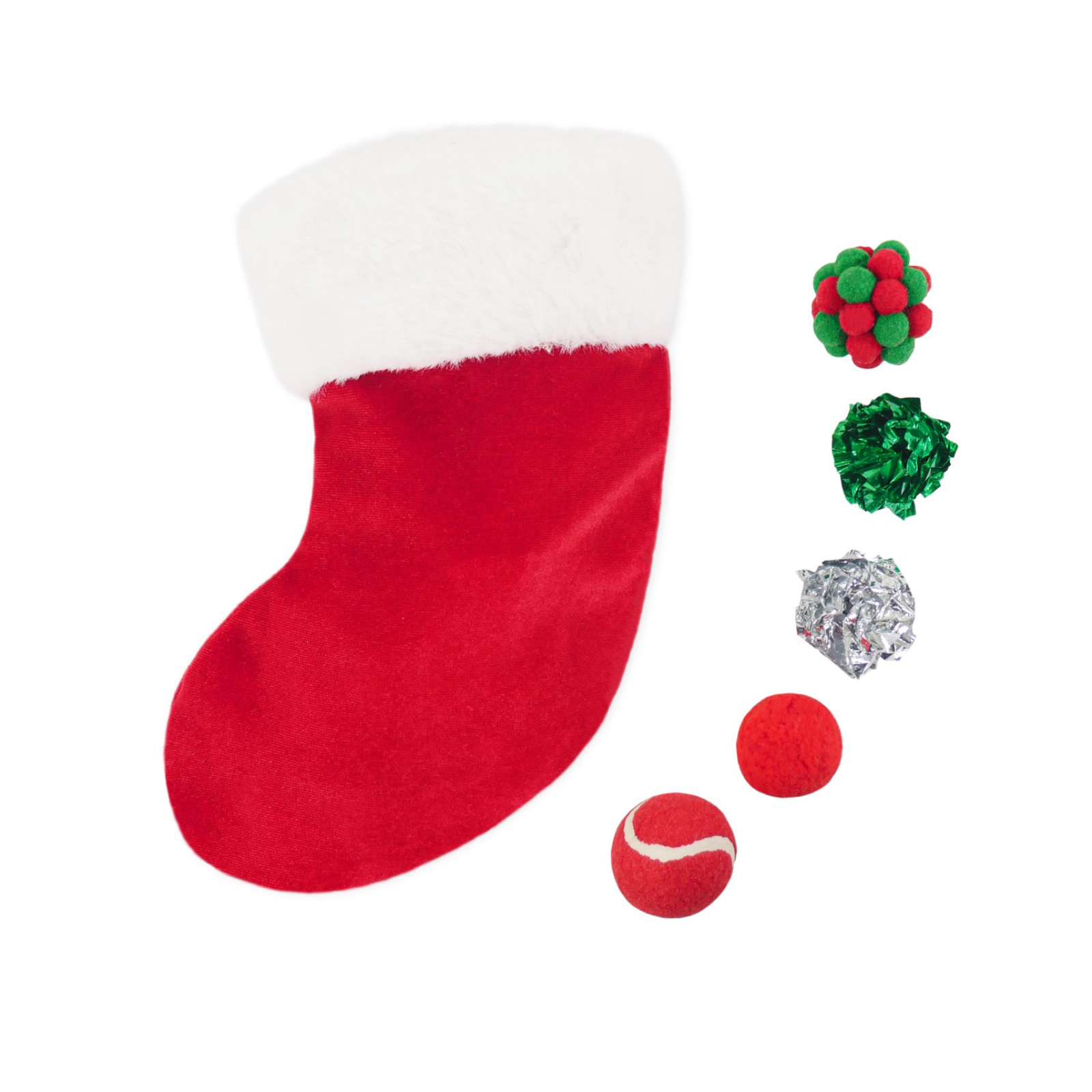 Cupid & Comet Xmas Cat Toy Stocking