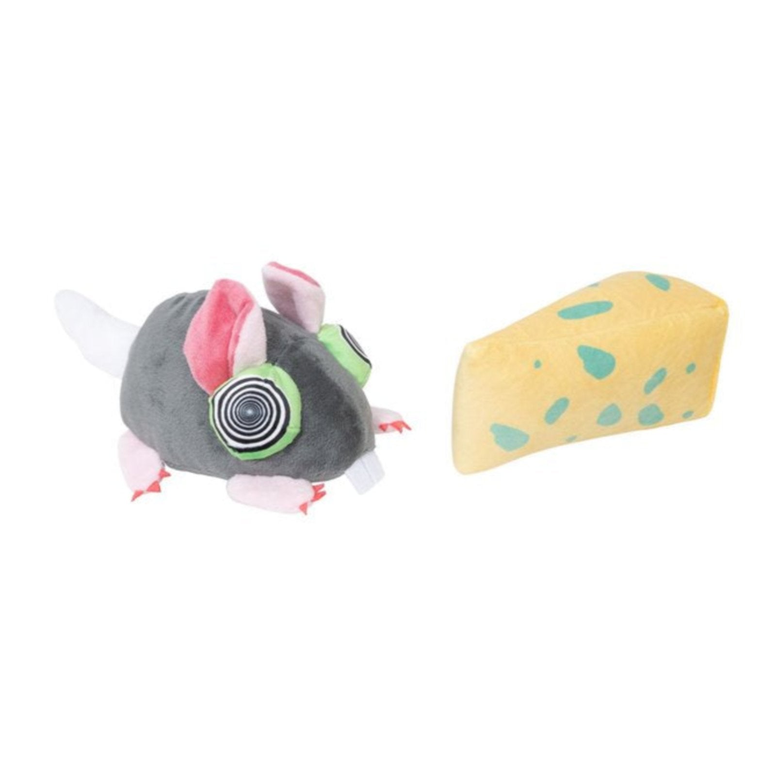 Mouse & Cheese Plush Dog Toy