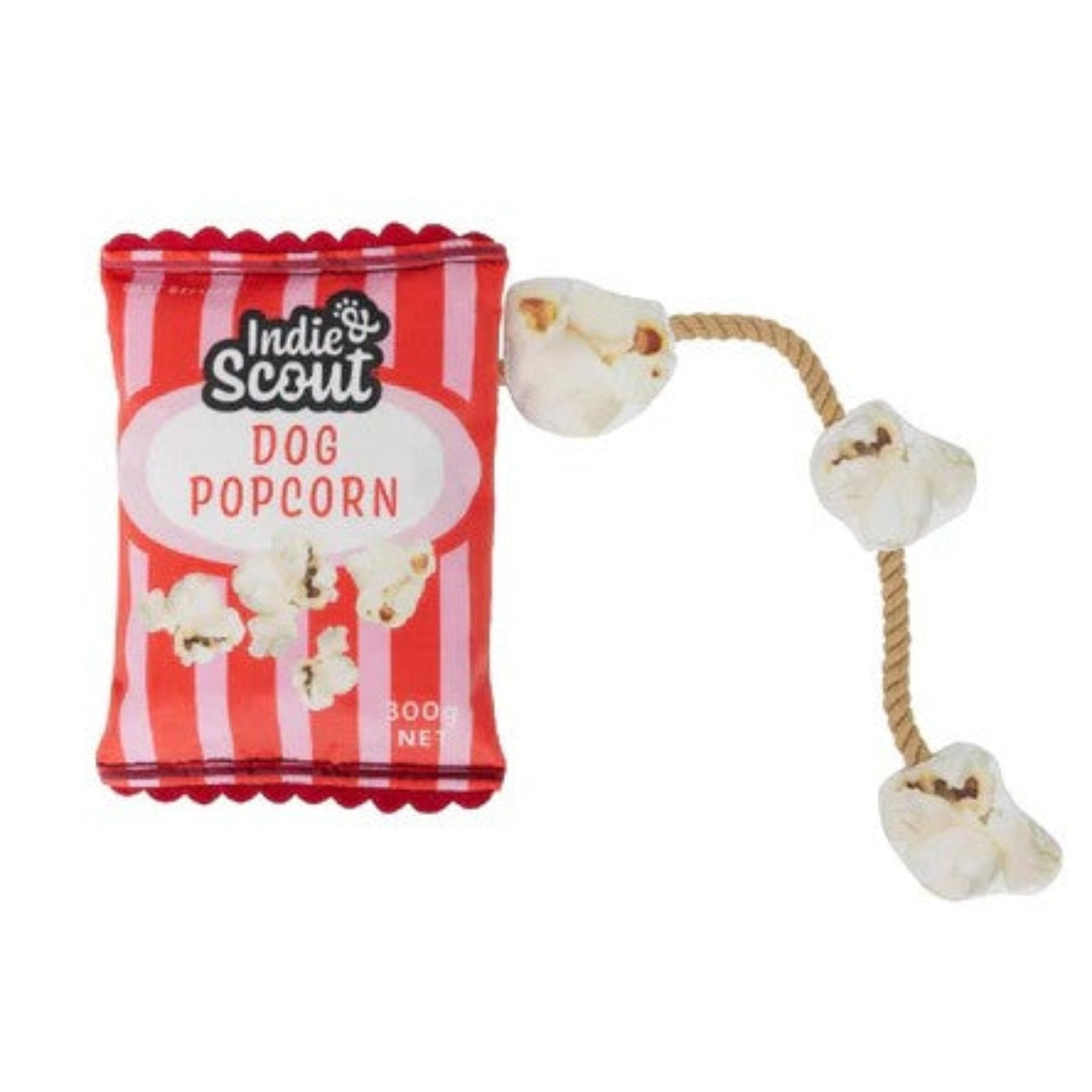 Popcorn Plush Dog Toy