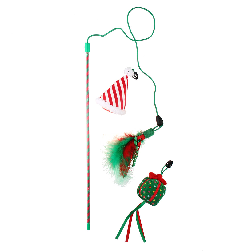 Kazoo Xmas Cat Toy Kitty Christmas Swap 'n' Play Wand