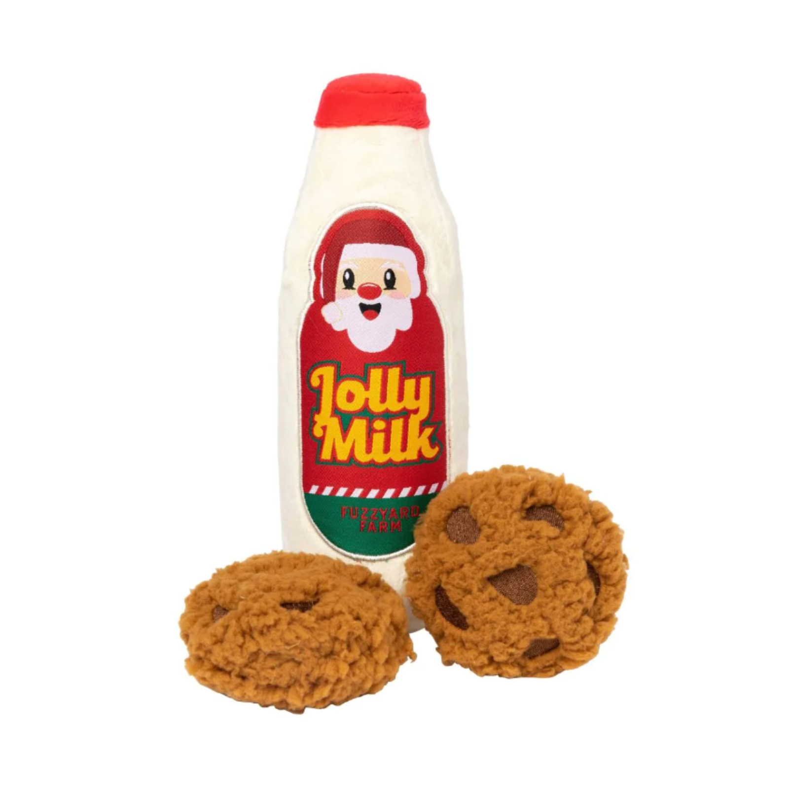 Jolly Milk and Cookies Christmas Dog Toy