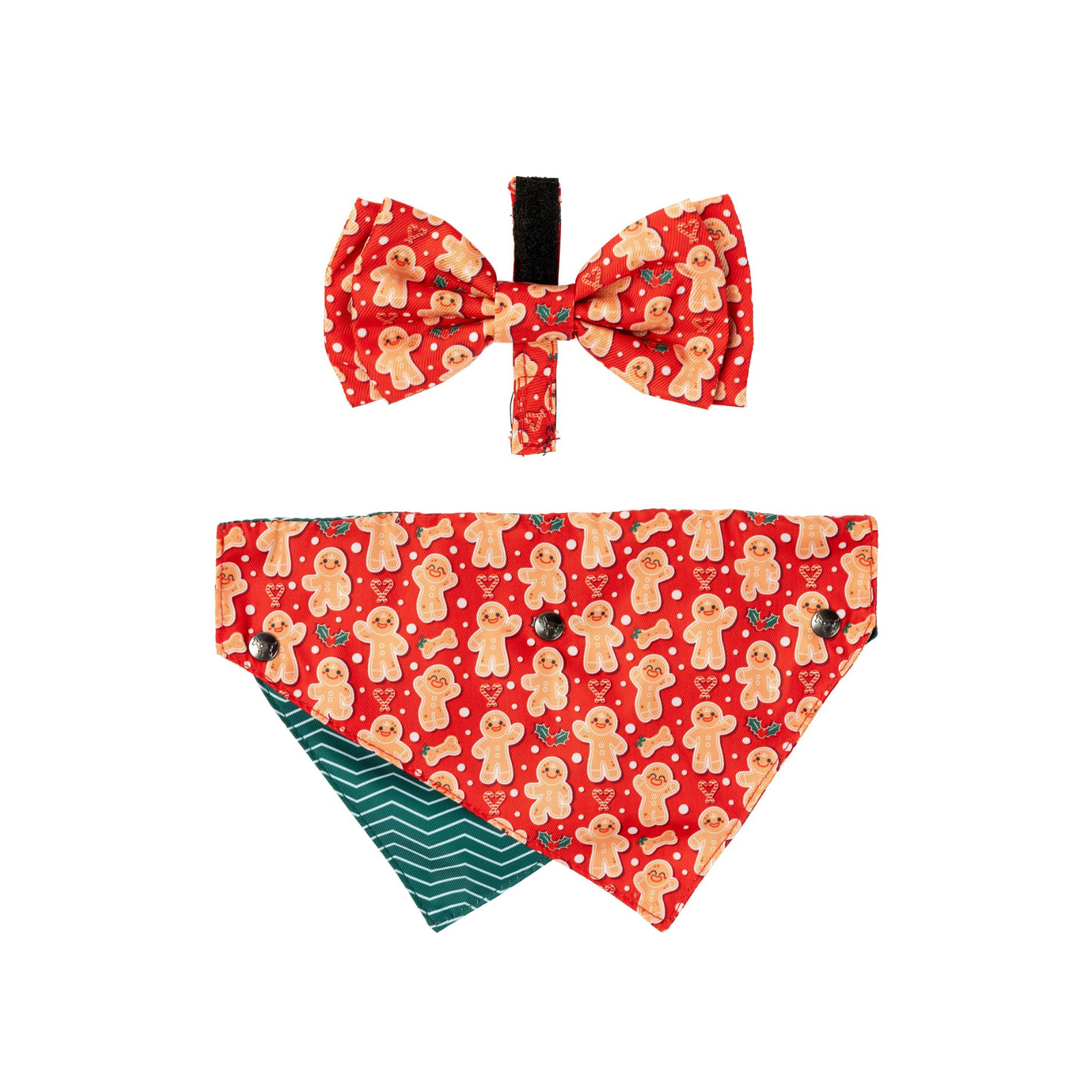 Holly Jolly Christmas Bowtie and Bandana Pack - Large/XLarge