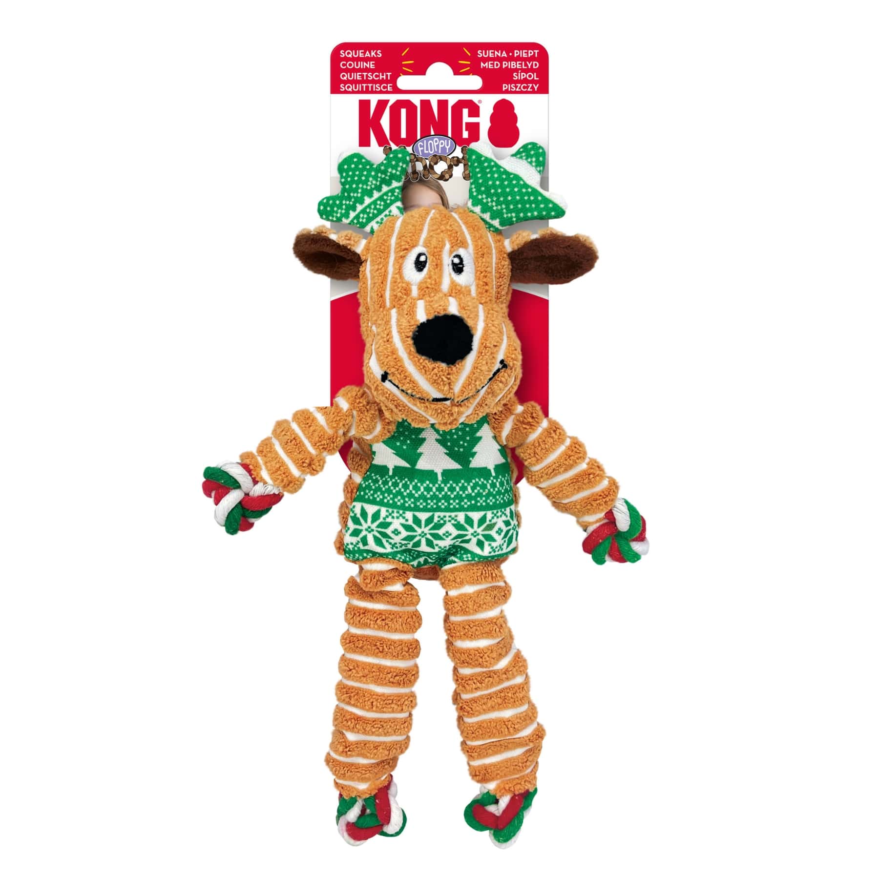 Floppy Knots Reindeer Pet Toy