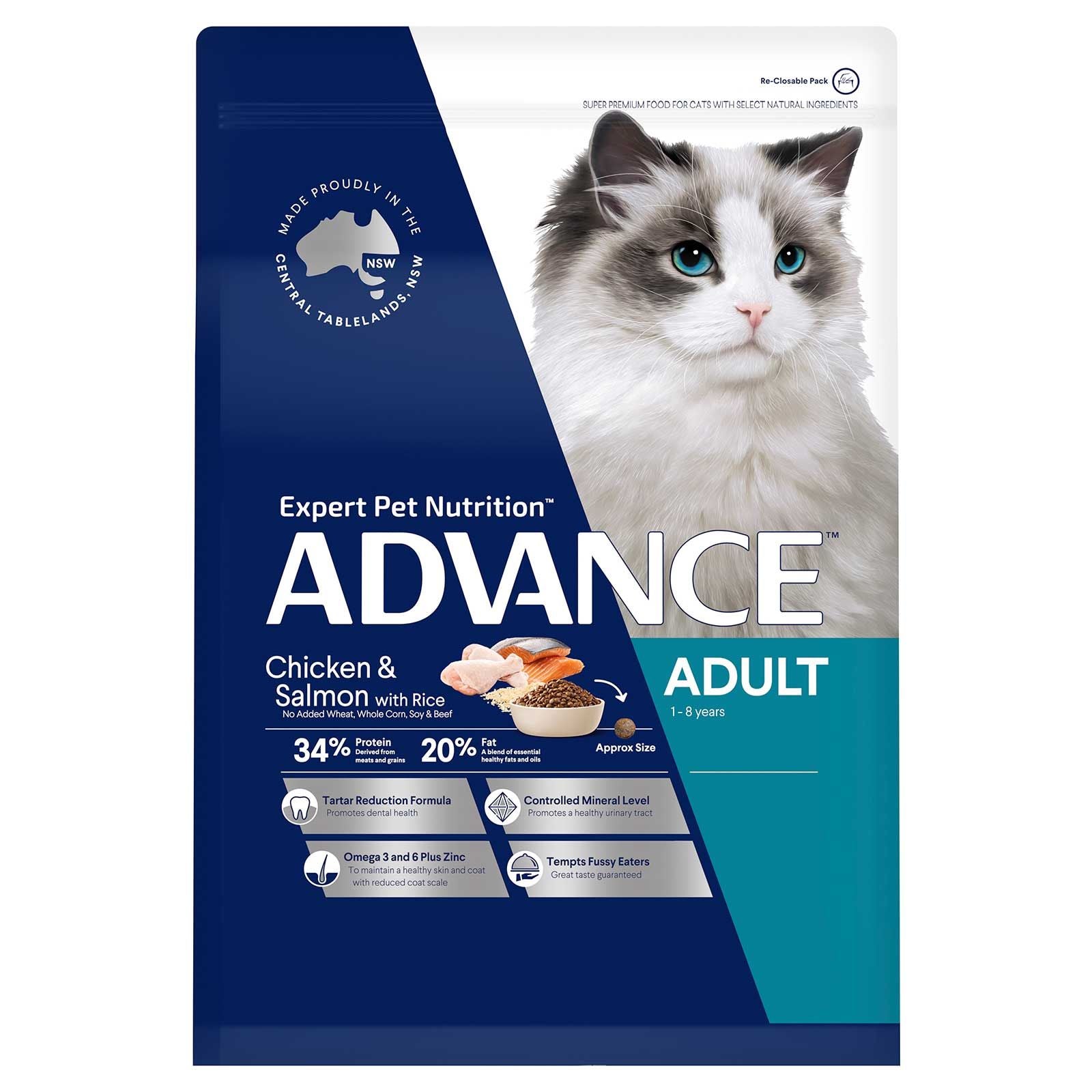 Advance Cat Food Adult Chicken & Salmon with Rice