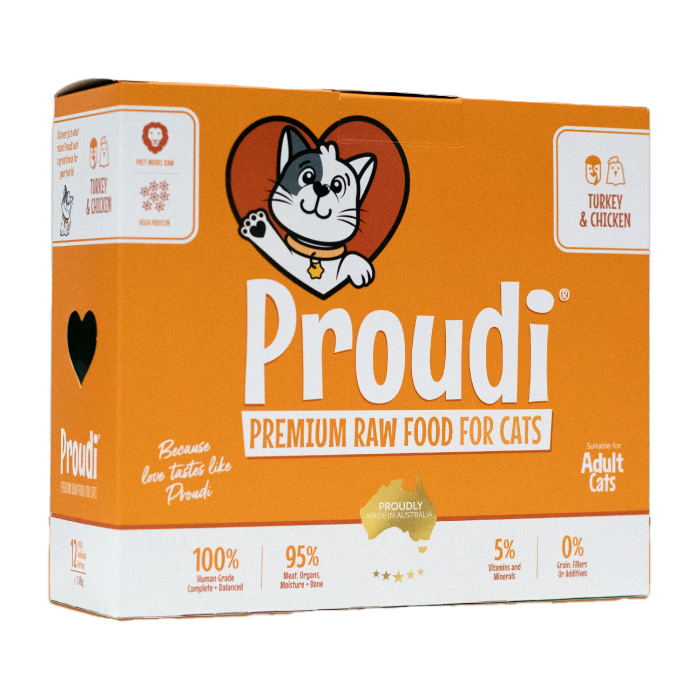 Proudi Frozen Cat Food Turkey & Chicken