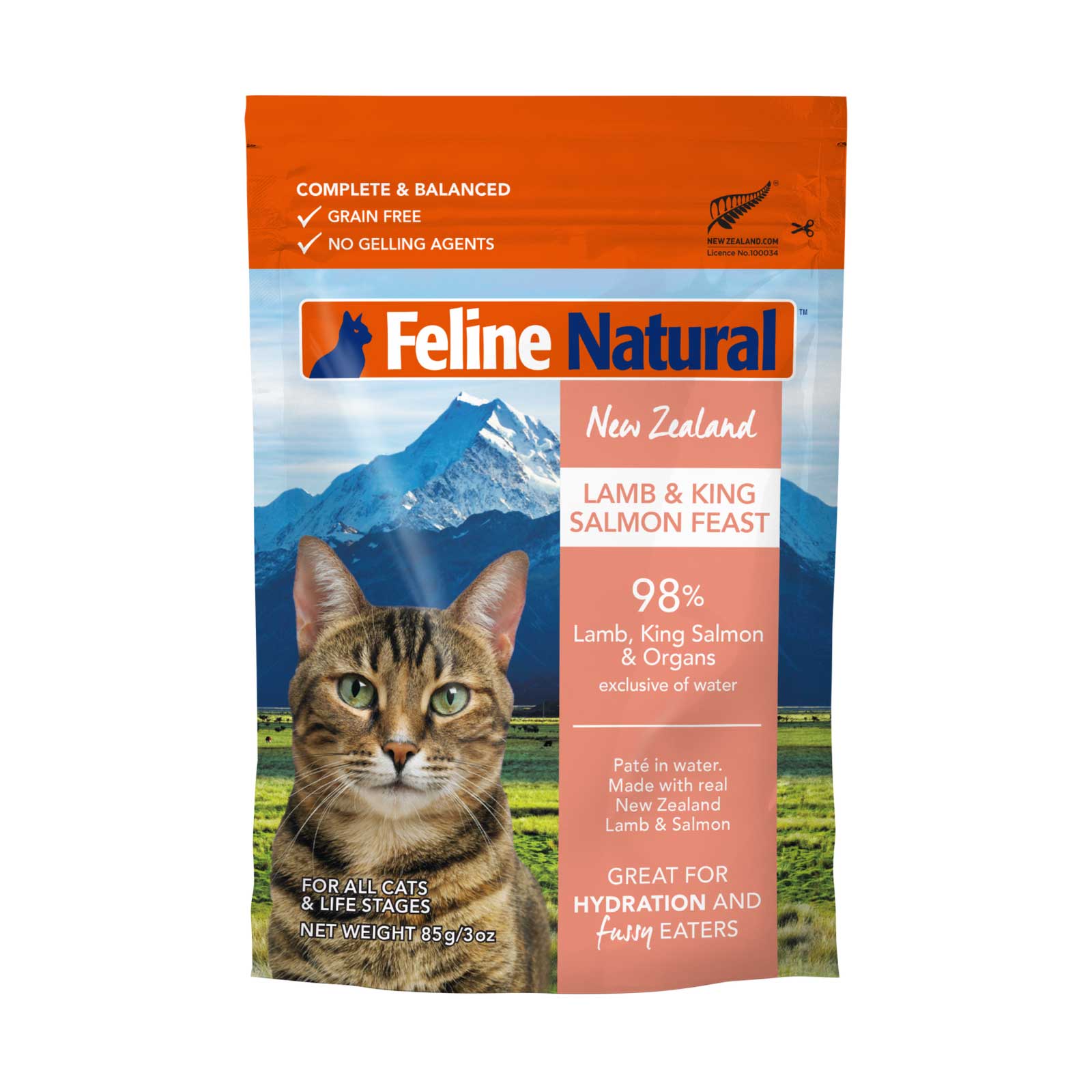 Feline Natural Cat Food Pouch Lamb & Salmon