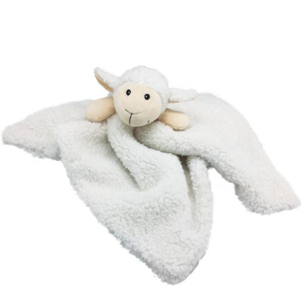 Furry Face Comfort Blankie Lamb Dog Toy